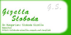 gizella sloboda business card